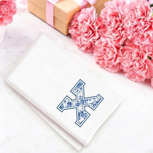 Chinoiserie Initial Kitchen Towels, Personalized Kitchen Towels, Personalized - Image 4