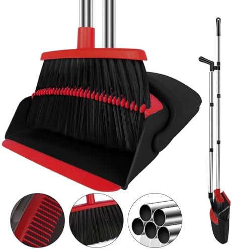 Red Broom and Dustpan Combo Set by UDUK