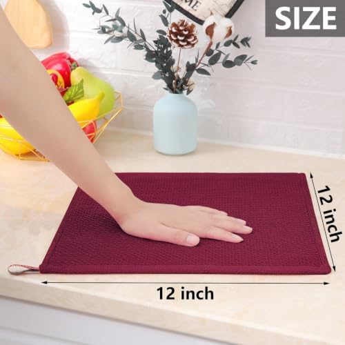 Homaxy 100% Cotton Waffle Weave Kitchen Dish Cloths 6-Pack - Image 5