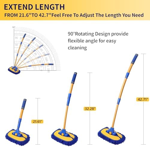 15°Curved Car Wash Mop, Car Wash Brush - Image 7