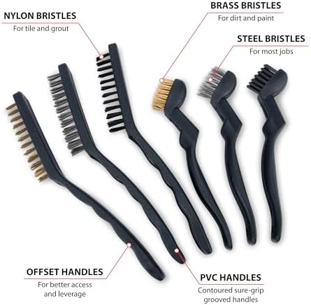 Performance Tool W4950 6-Piece Car Detailing Brush Set - Image 2