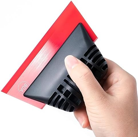 FOSHIO Red Small Squeegee Window Tint Squeegee, Non-Slip Handle Rubber PPF - Image 3