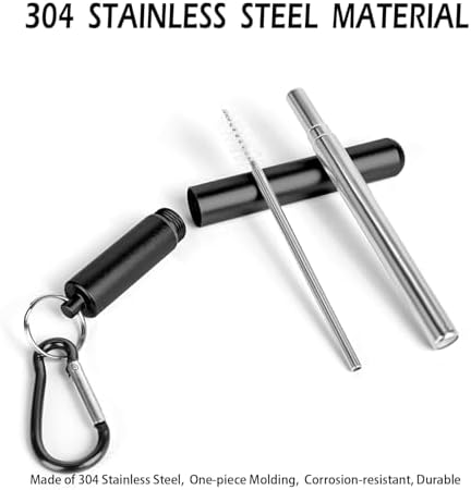 1 Pack Metal Straws for Cruise Ship Essentials, Travel Essentials, Reusable - Image 5
