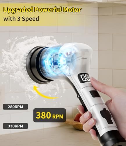 Electric Spin Scrubber, Cordless Handheld Cleaning Brush - Image 4