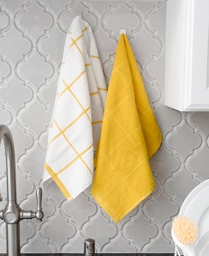 T-Fal Solid & Checked Parquet Kitchen Towels: Highly Absorbent, Super Soft Long - Image 5