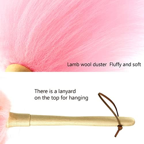 Lambswool Duster 14'' Length Solid Wooden Handle Leather Hang Strap - Image 3