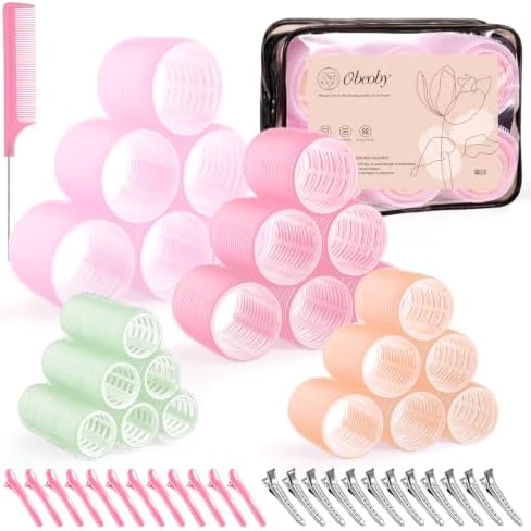 Obeoby 4 Sizes Hair Rollers Curlers Set by obeobyhairaccessories