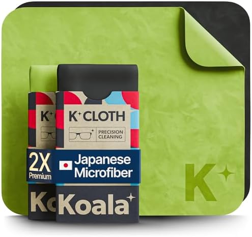 Koala Lens Cleaning Cloth | Japanese Microfiber | Black & Green by KoalaLifestyle