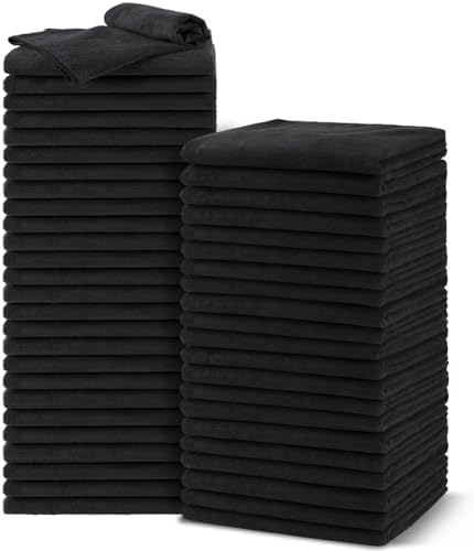 UNIMADE Salon Towels 48 Pack, Microfiber Barber Towel Bulk, Fast Drying Hair by Unimade