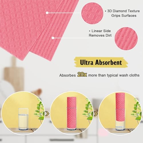MoLKENE Swedish Dishcloths for Kitchen, 6 Pack Reusable Paper Towels - Image 3