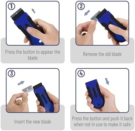 Bates- Razor Blade Scraper Tool, 2 Pack, 30 Extra Stainless Steel Blades - Image 4