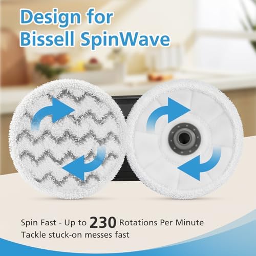 3897A 3712 Pads for Bissell SpinWave SmartSteam Scrubbing Steam Mop, 6 Pack - Image 7
