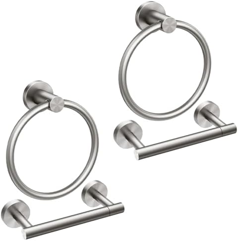FORIOUS Toilet Paper Holder and Towel Ring Set, Bathroom Accessories Set by FORIOUS