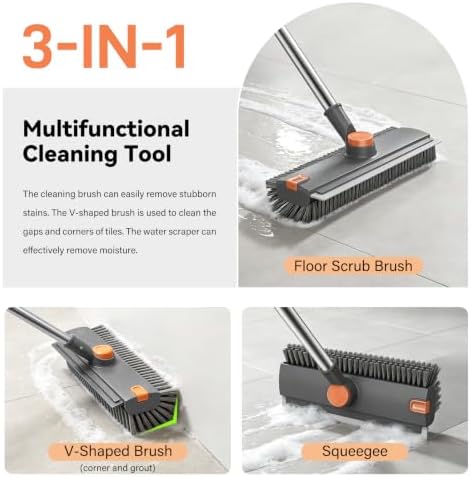 SetSail Floor Scrub Brush with Scraper and Stiff Bristle - Image 3