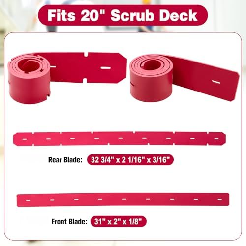 32.75" Rear & 31" Front Polyurethane Squeegee Blade Replacement Kit, Compatible - Image 2