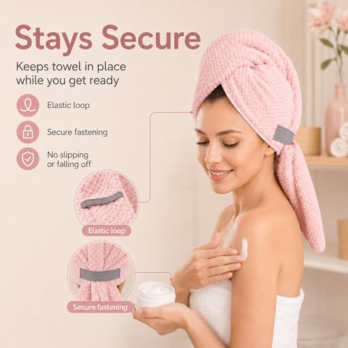 Large Microfiber Hair Wrap Towel - Image 6