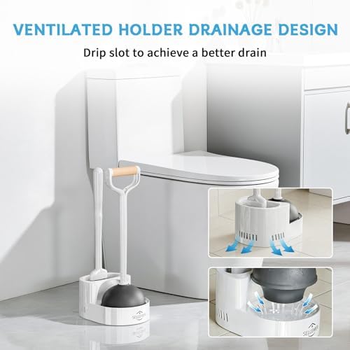 Sellemer Toilet Brush and Plunger Set, Curved Head - Image 6