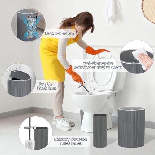 Grey Bathroom Accessories Set - Image 4