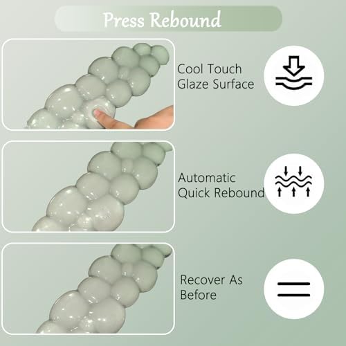 Gel Cloud Wrist Rest for Keyboard and Mouse Gradient Green Clear Keyboard Wrist - Image 2