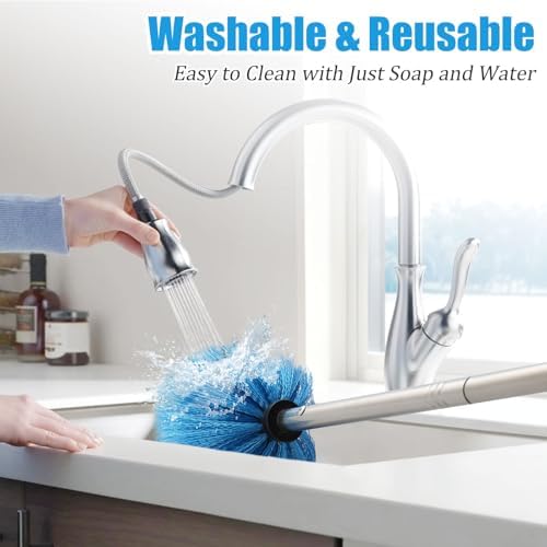 Cobweb Duster with Extension Pole - 6 FT Lightweight Stainless Steel Extendable - Image 6