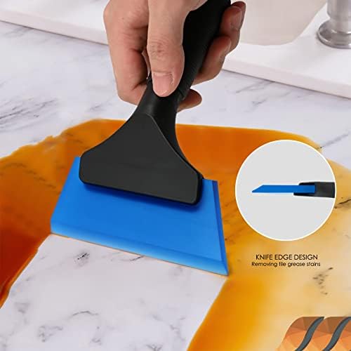 EHDIS Small Squeegee 5 inch Rubber Window Tint Windshield Scraper - Image 4