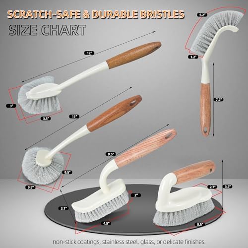 5-Pack Heavy Duty Scrub Brushes Set - Image 2