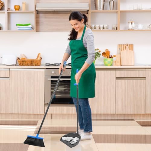 REEWII Broom and Dustpan Set ，Long Handle Broom - Image 2