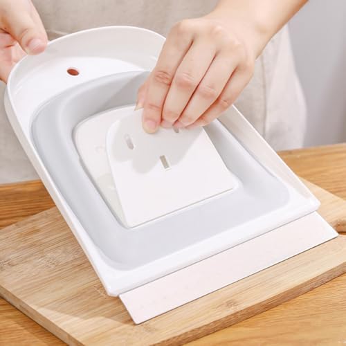 Foldable Kitchen Dustpan with Scraper, Portable Wall Hang Tool - Image 4