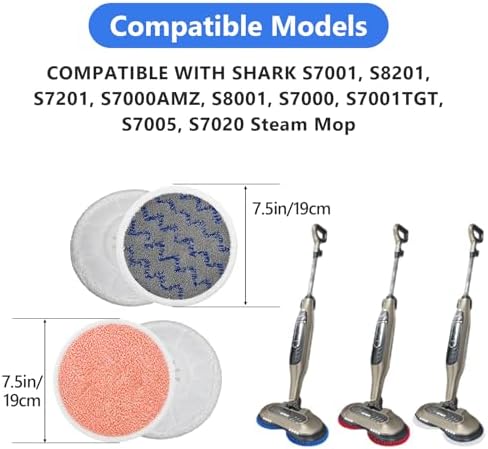 S7001 Mop Pads Compatible with Shark S8201 S8001 S7001 S7201 S7000AMZ S7000 - Image 2