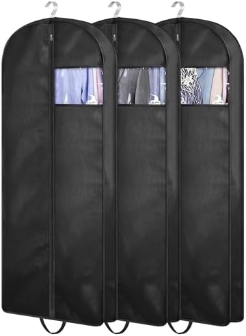 KIMBORA 54" Suit Bags for Closet Storage and Travel, Gusseted Hanging Garment by KIMBORA