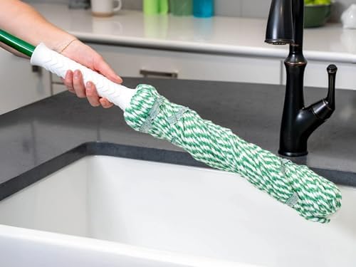 2-Pack 55.5" Cotton Mop with Grip & Click Ratchet, Wide Head Covers 50% More - Image 3