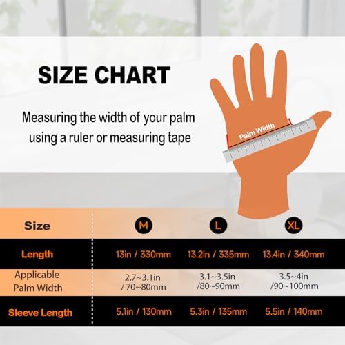 Heavy-Duty Thick Black Rubber Cleaning Gloves, 1 Pair - Image 6