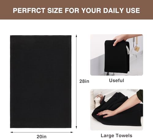 Homaxy 100% Cotton Oversized Waffle Weave Kitchen Towels 8-Pack - Image 3