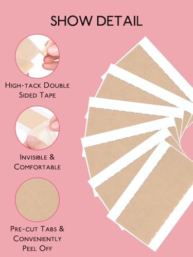 WENNALIFE Hair Extension Tape Tabs Clear Double-Sided - Image 4