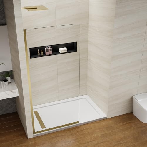 Shower Screen 36" x 76" Shower Wall Panel Brushed Gold - Image 2