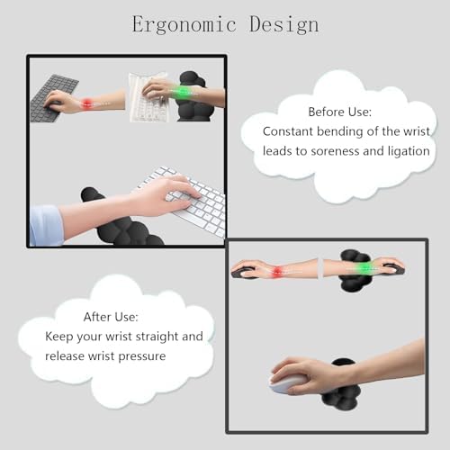 Cloud Mouse Pad Keyboard Wrist Rest 4PCS Extended Large Galaxy Desk Mat Pad Set - Image 5