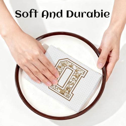 Chinoiserie Initial Kitchen Towels, Personalized Kitchen Towels, Personalized - Image 5