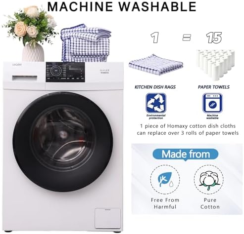 Kitinjoy Cotton 8 Pack Terry Kitchen Dish Cloths - Image 4