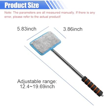 Car Windshield Cleaner Tool, Retractable Rearview Mirror Brush - Image 2