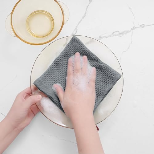 Homaxy 100% Cotton Waffle Weave Kitchen Dish Cloths 24-Pack - Image 4