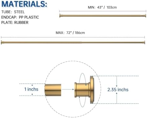 BRIOFOX Industrial Shower Curtain Rod - Image 7