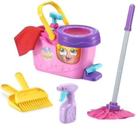 LeapFrog Clean Sweep Learning Caddy, Kids Mop and Broom Cleaning Toy Set by LeapFrog