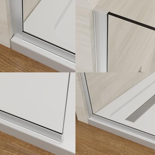 Shower Screen 36" x 76" Shower Wall Panel Brushed Silver - Image 5