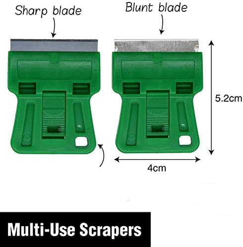 Mini Plastic Razor Blade Scraper Green Window Paint Scraper - Image 3