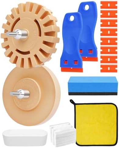 Eraser Wheel, 4 Inch Decal Remover Wheel Kit, Rubber Eraser Wheel by eFuncar