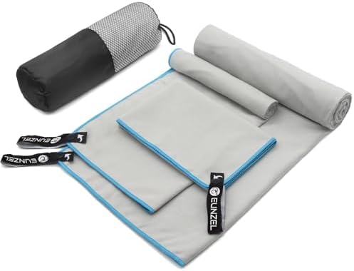 Eunzel Quick Dry Camping Towel, Microfiber Travel Towel 3 Size at 1 Pack by EUNZEL