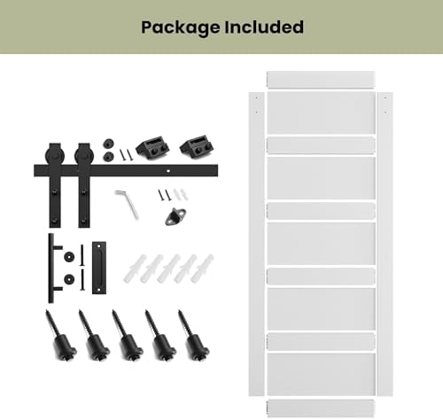 SMARTSTANDARD 34in x 84in Sliding Barn Door - Image 5