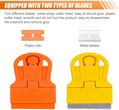 ZIMISI 2PCS Razor Blade Scraper Tool Set, Mini Car Paint Remover - Image 3