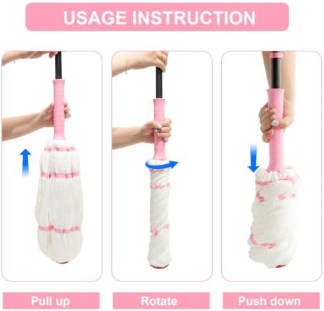 Self-Wringing Twist Mop for Floor Cleaning, 57” Long Handle Heavy Duty - Image 4