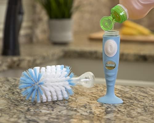 Nuby Easy Clean Dispensing Soft and Durable Bristle Bottle Brush - Image 2